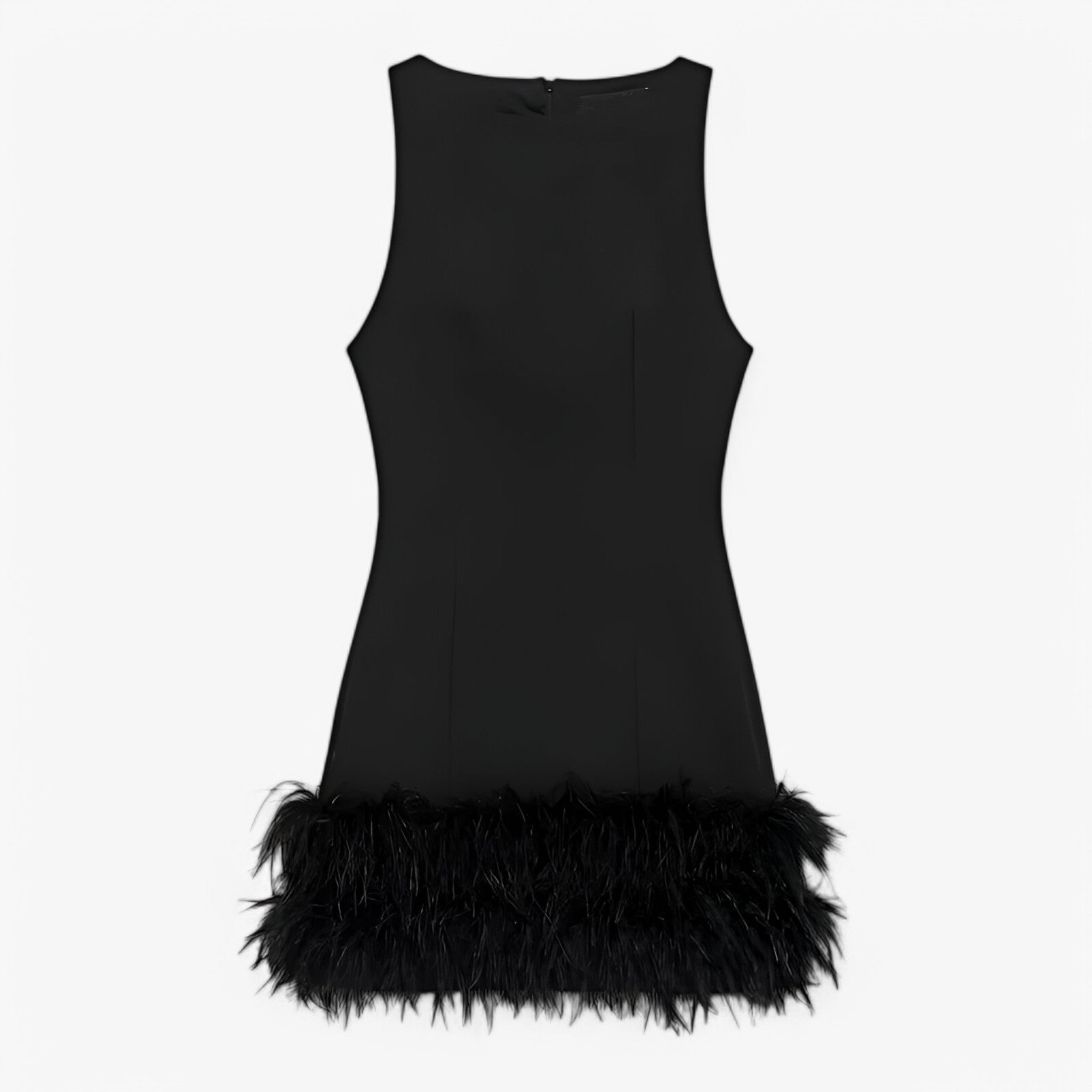 Seraphina Feathered Mini Dress — Bold, Glamorous Evening Elegance