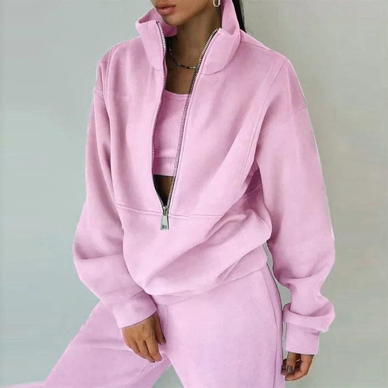 Women's Cozy Winter Sweatshirt & Pants Set