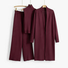 Ivy I Vintage Strikkesæt i 3 dele - Rød En størrelse - women's fashion - {{ product_tags }