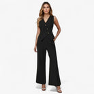 Anika – Ærmeløs jakkesæt til ubesværet elegance - Sort - women's fashion - {{ product_tags }