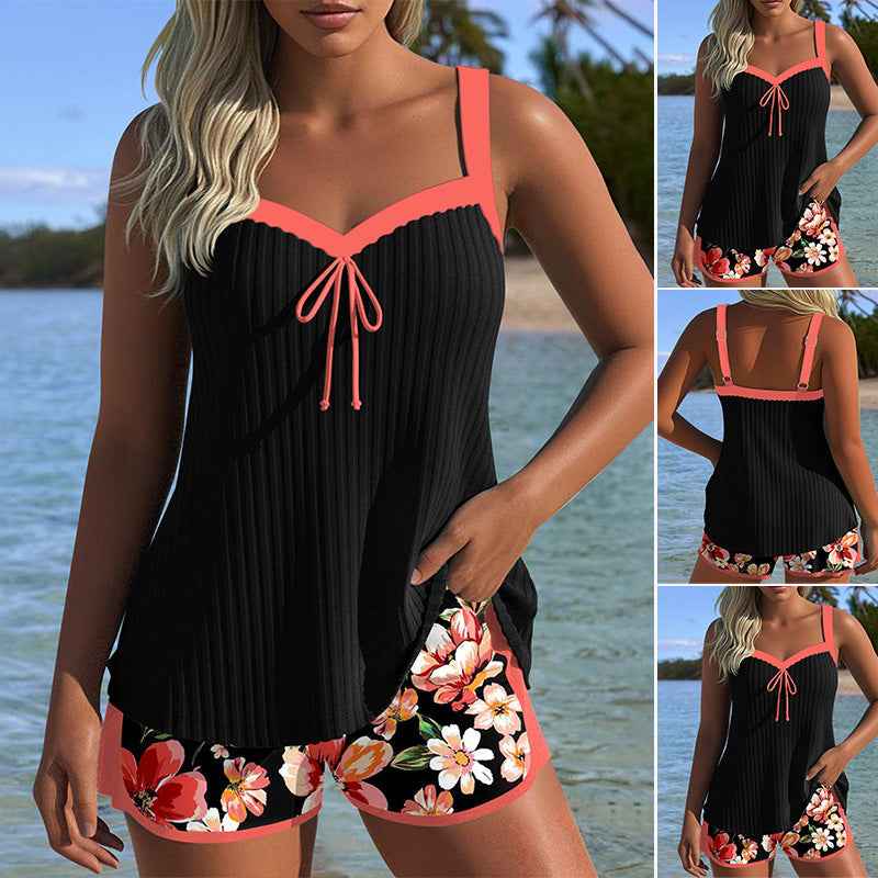 Adalyn Tankini-Set mit Blumenmuster – Schicke, bequeme Strandbademode