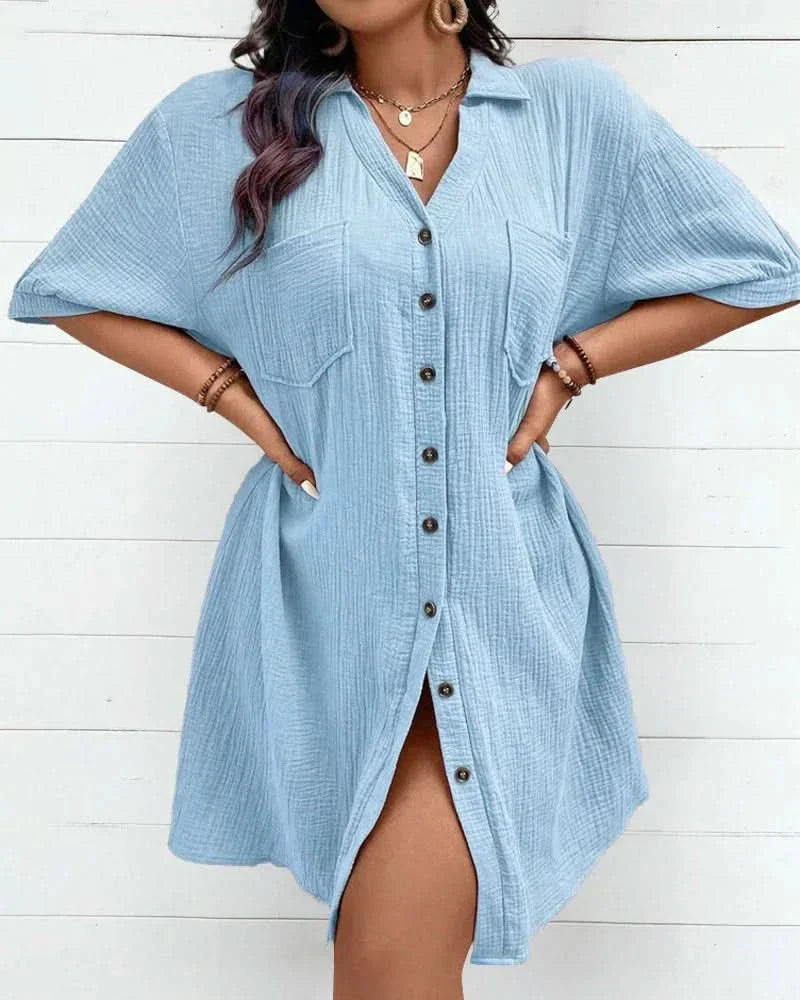 Women's Lexa Airy Shirt Dress — Effortless Style, Lightweight Comfort