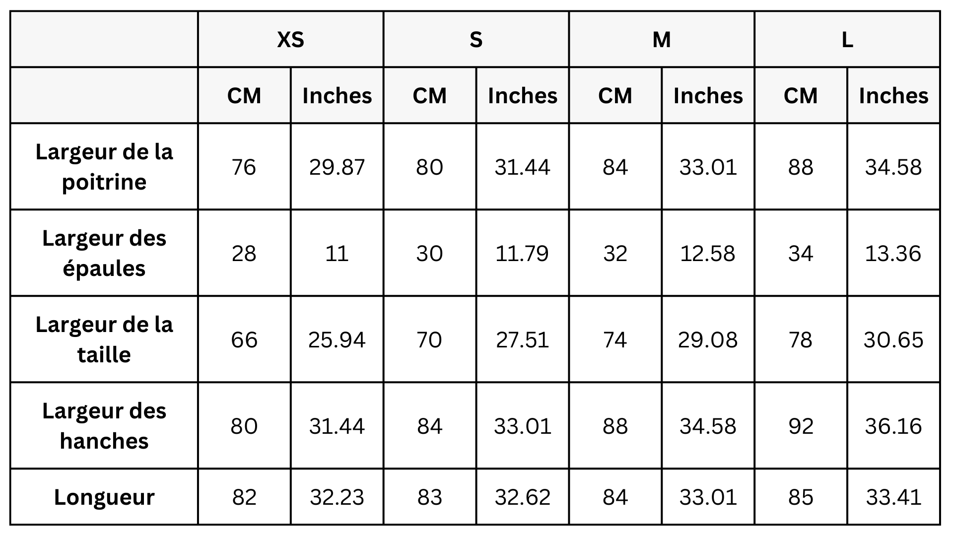 Size Guide