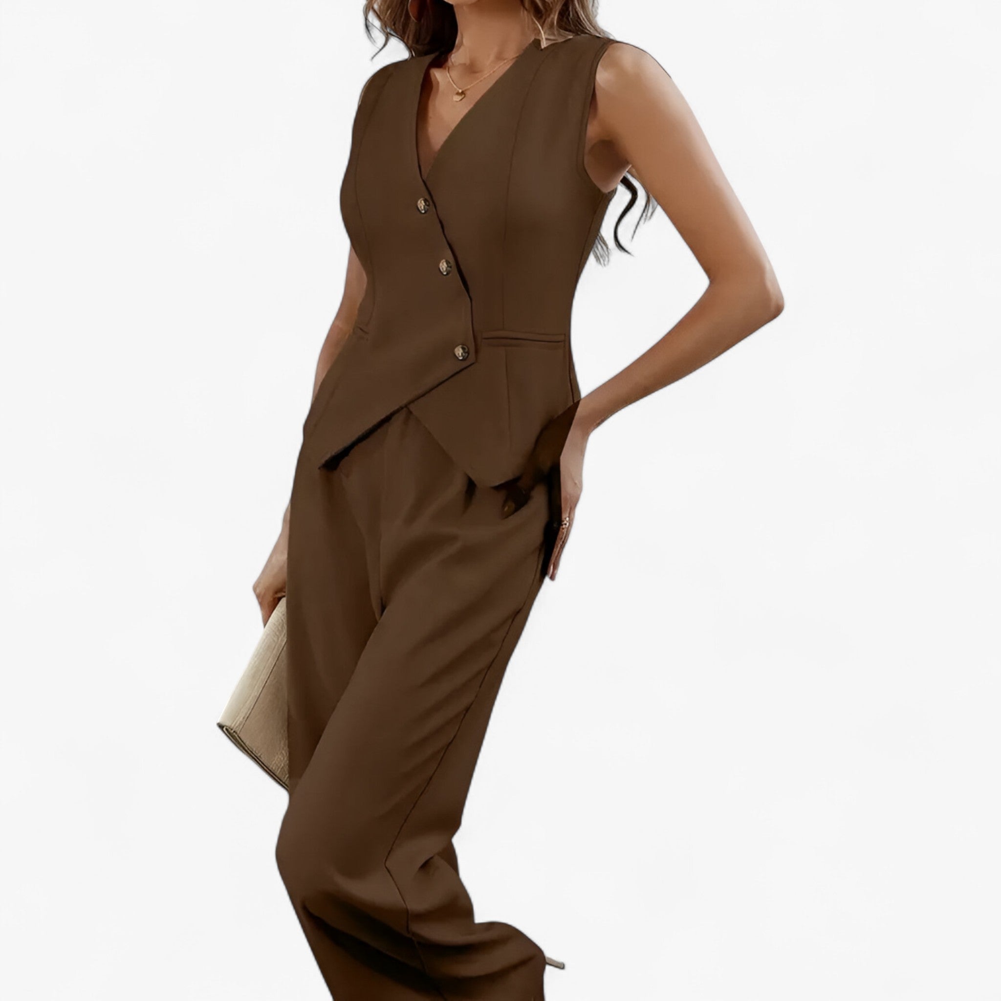 Anika – Ærmeløs jakkesæt til ubesværet elegance - - women's fashion - {{ product_tags }