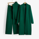 Ivy I Vintage Strikkesæt i 3 dele - Mørk grøn En størrelse - women's fashion - {{ product_tags }