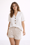 Timeless Button-Front Blouse