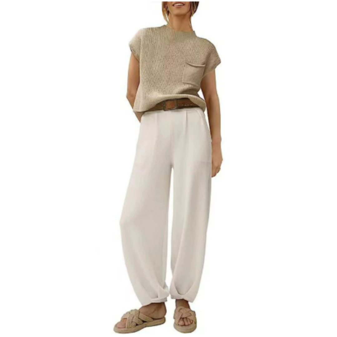 Women's Relaxed-Fit Wide-Leg 2-Piece Set - Co-Ord
