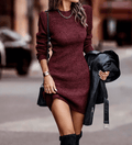 Women's Cozy Classic Knit Sweater Dress