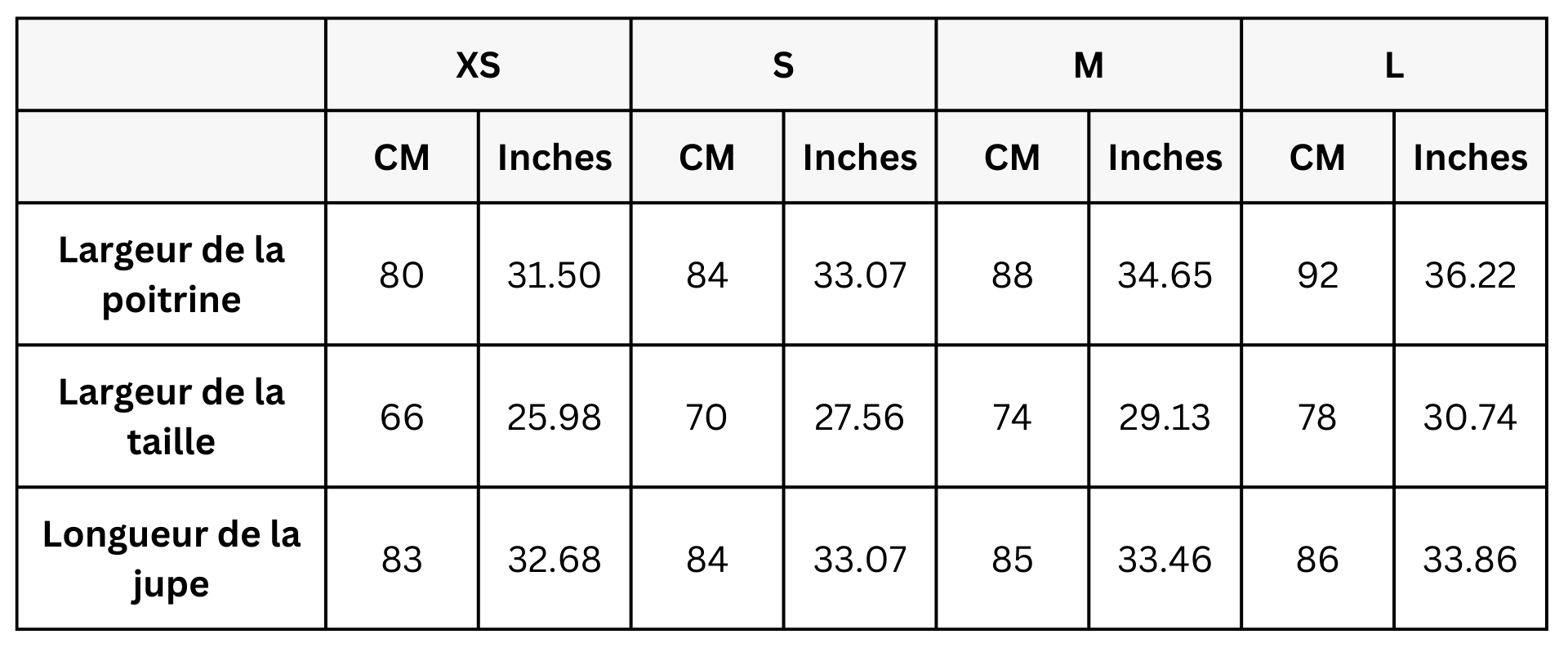 Size Guide