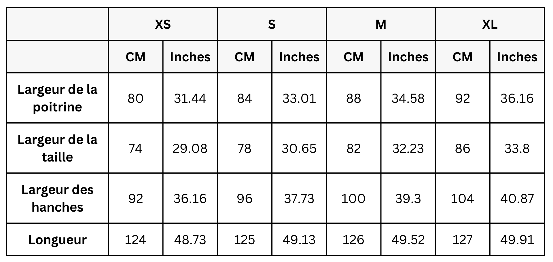 Size Guide