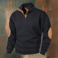 Men's Griffin Refined Half-Zip Pullover with Subtle Accent Detailing