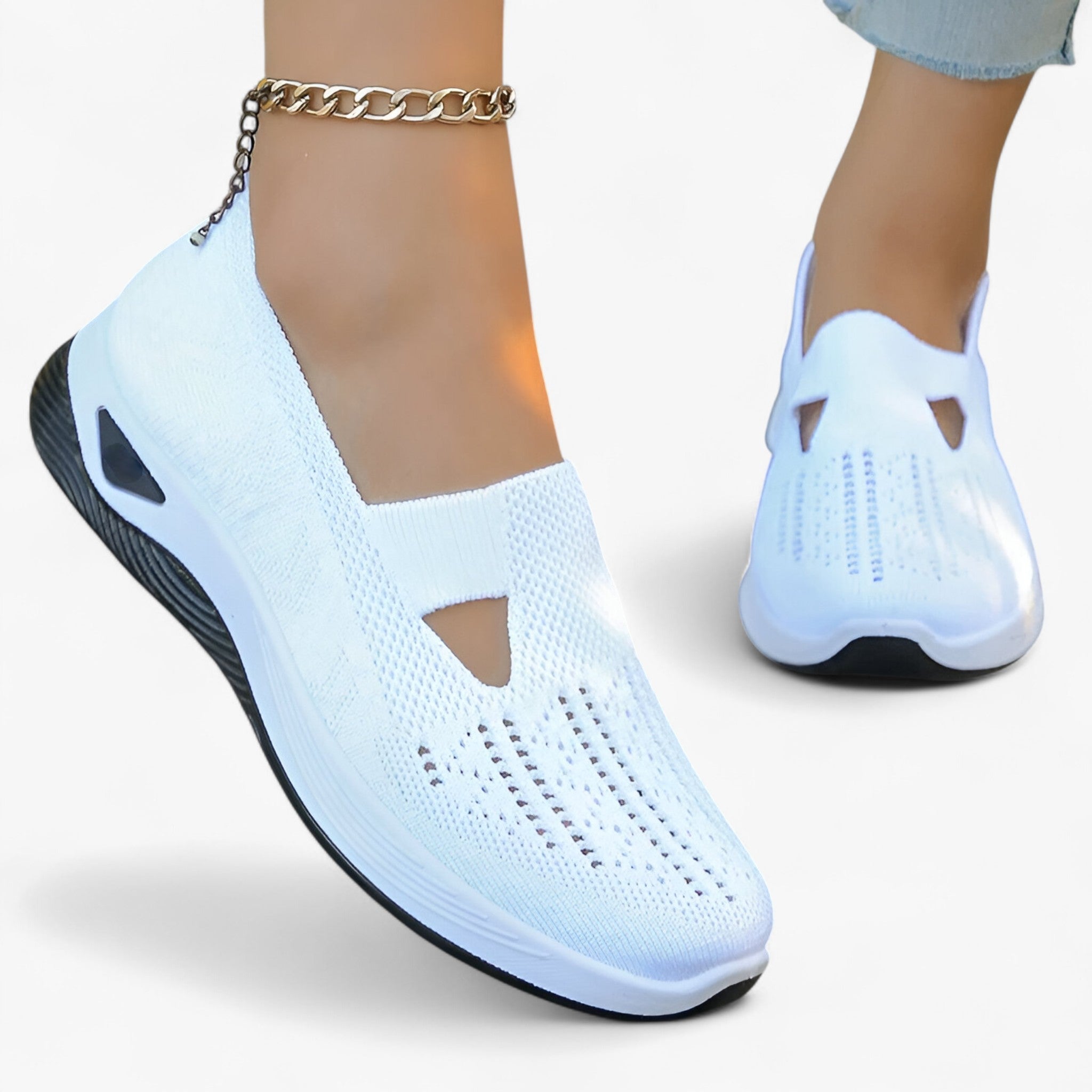 Clare | Bløde sko – Letvægts og støddæmpende - Hvid - shoes - {{ product_tags }