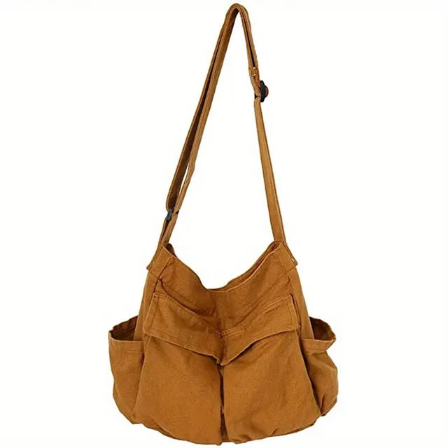 Josephina Vintage Canvas Crossbody Bag for Women – Elegant, Timeless Style