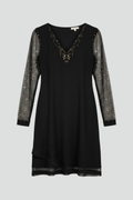 Glamorous Women's Sequin-Sleeve V-Neck Cocktail Dress