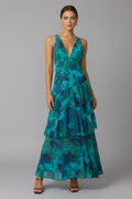 Women's Sophie Women’s V-Neck Tiered Maxi Dress with Flowy Skirt