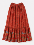 Women's Luna Bohemian Floral Maxi Skirt - Flowing Boho-Chic Silhouette
