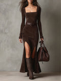 Women's Ainsley Faux-Leather Maxi Dress - Sleek, Statement-Making