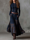 Women's Luxe Maxi Suede Dress with Belt