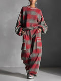 Women's Effortlessly Elegant Plaid Two-Piece Set