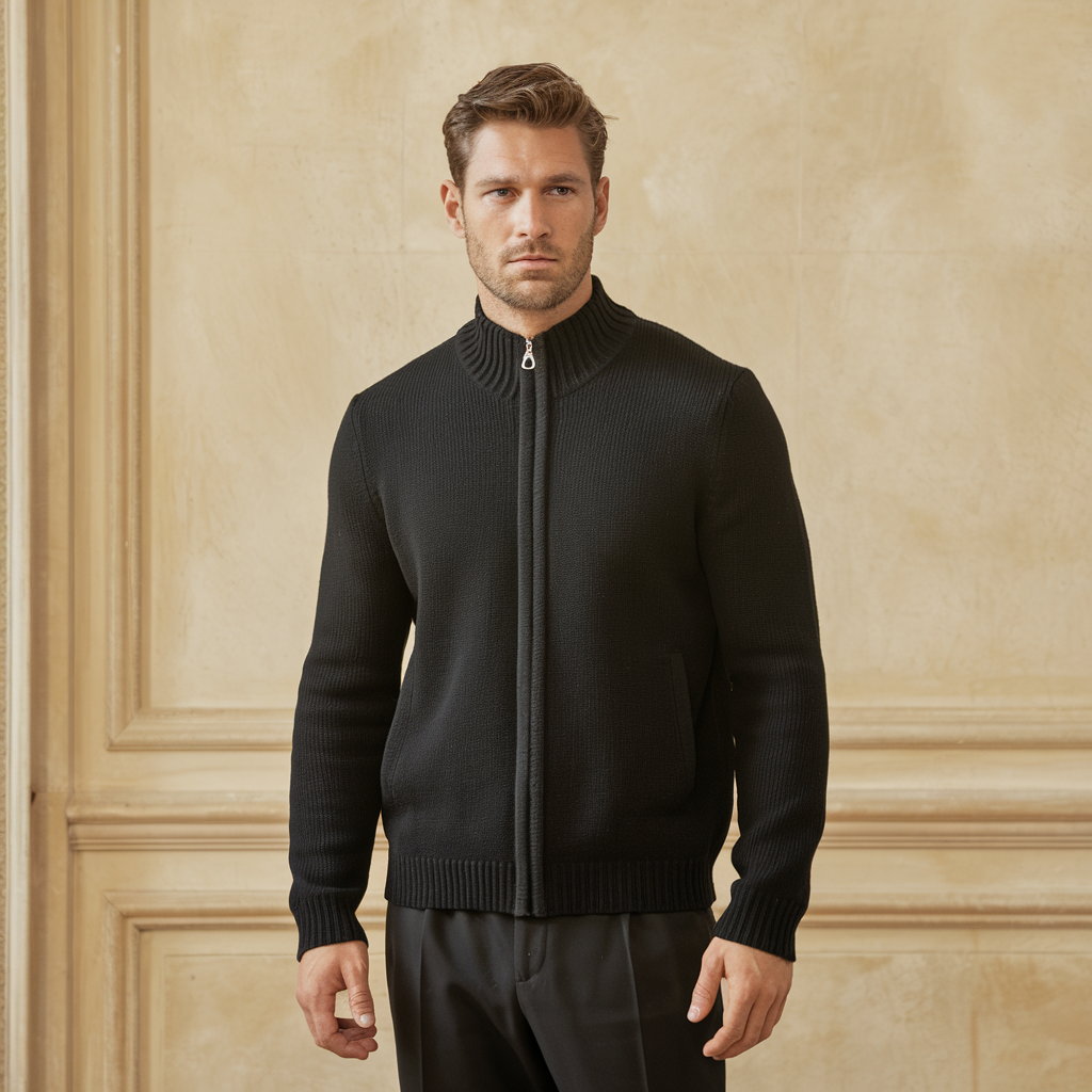 Erik | Veste d'hiver en tricot - Élégante et chaude