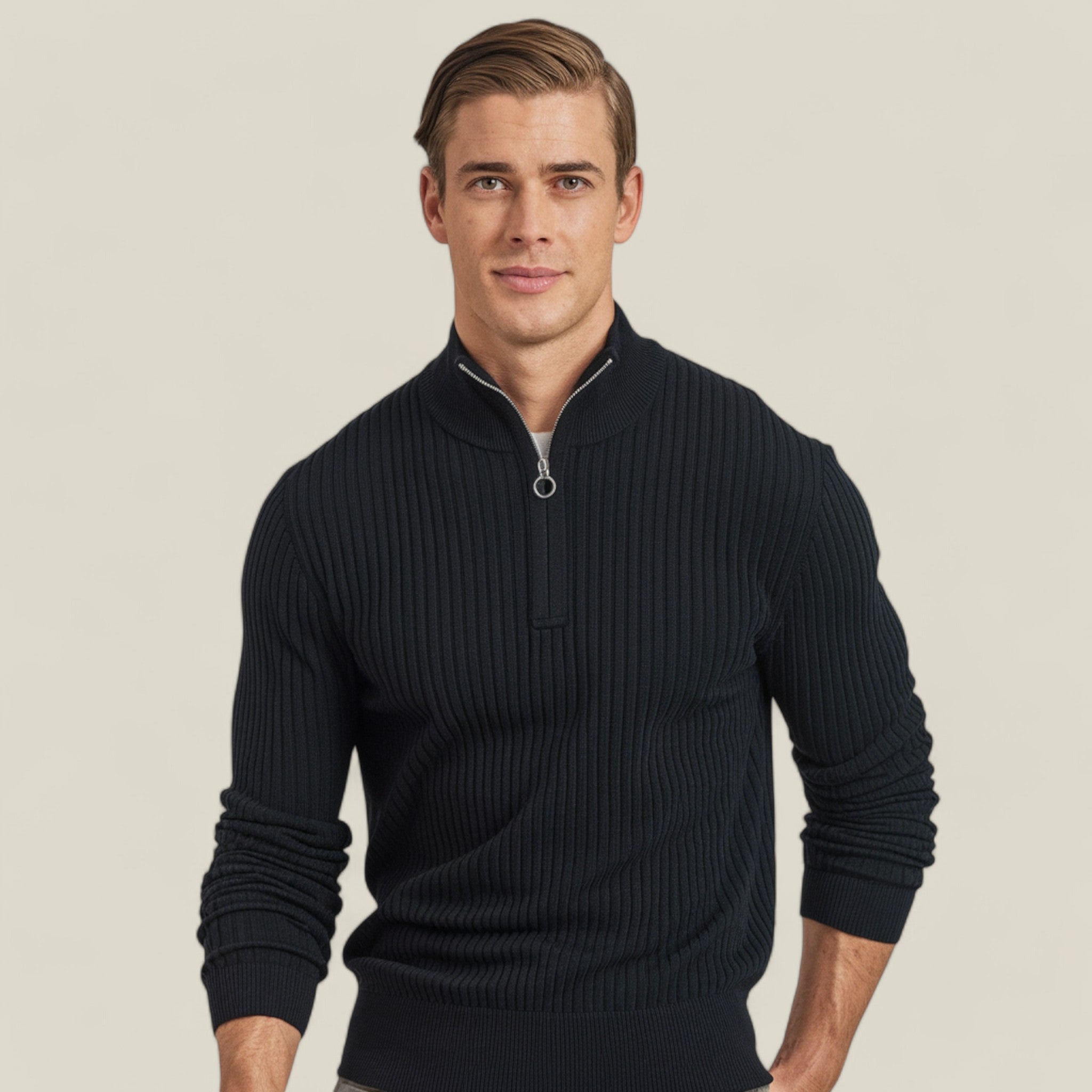 Adelmo | Pull Slim Fit Vintage pour hommes – Automne & Hiver