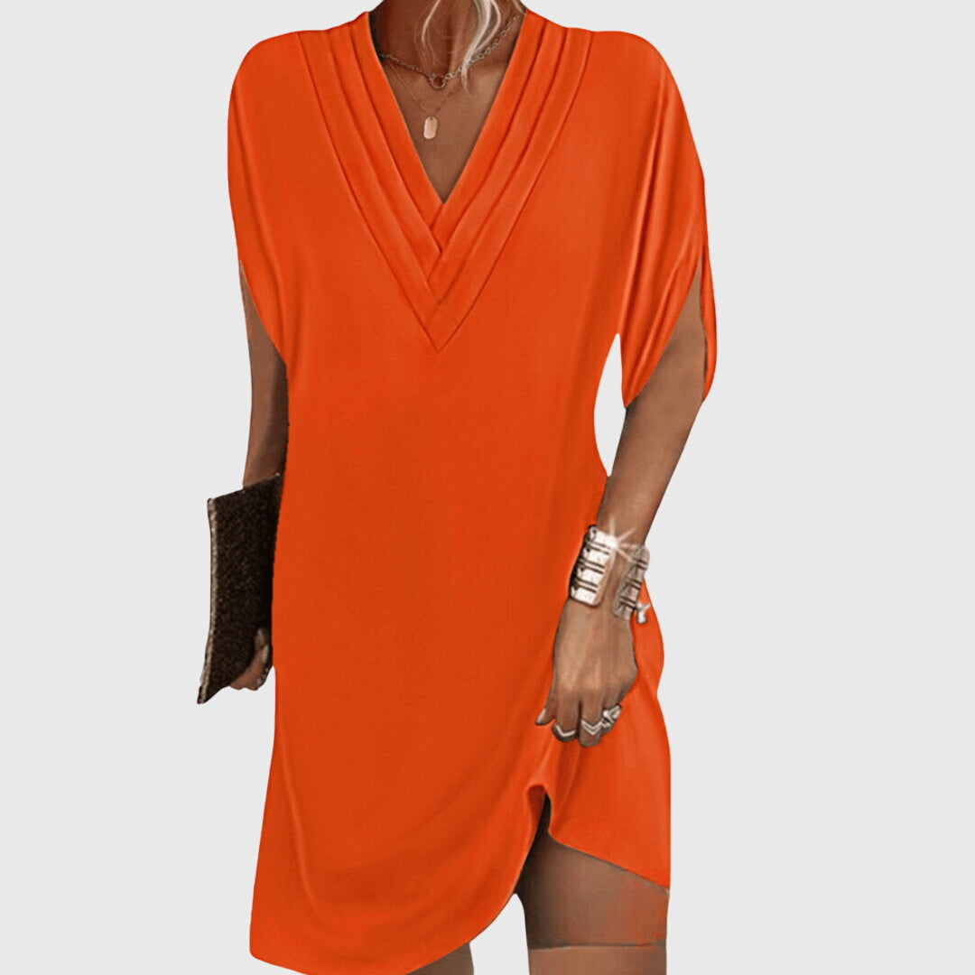 Women's Elegant, Figure-Flattering Tummy-Hiding Dress