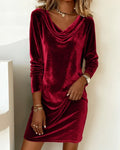Women's Frosina Velvet Dress - Flowy, Loose-Fit Silhouette for