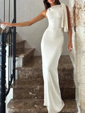 Women's Lynn Maxi Dress with Asymmetrical Details and Tie