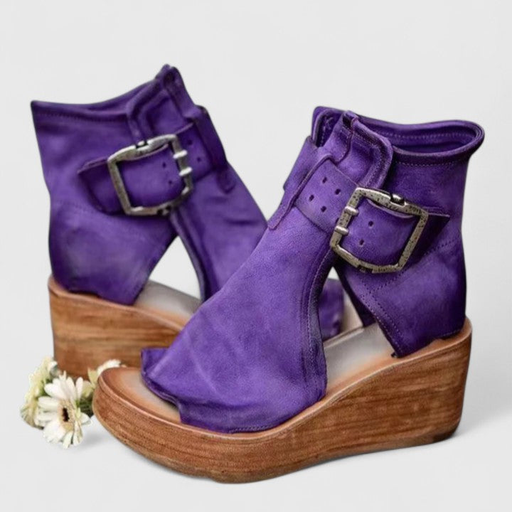 Jocelyn Rustic Wedge Sandals - Effortless Summer Style
