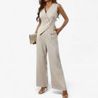 Anika – Ærmeløs jakkesæt til ubesværet elegance - - women's fashion - {{ product_tags }
