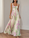 Women's Elegant White Rocking Chiffon Maxi Dress