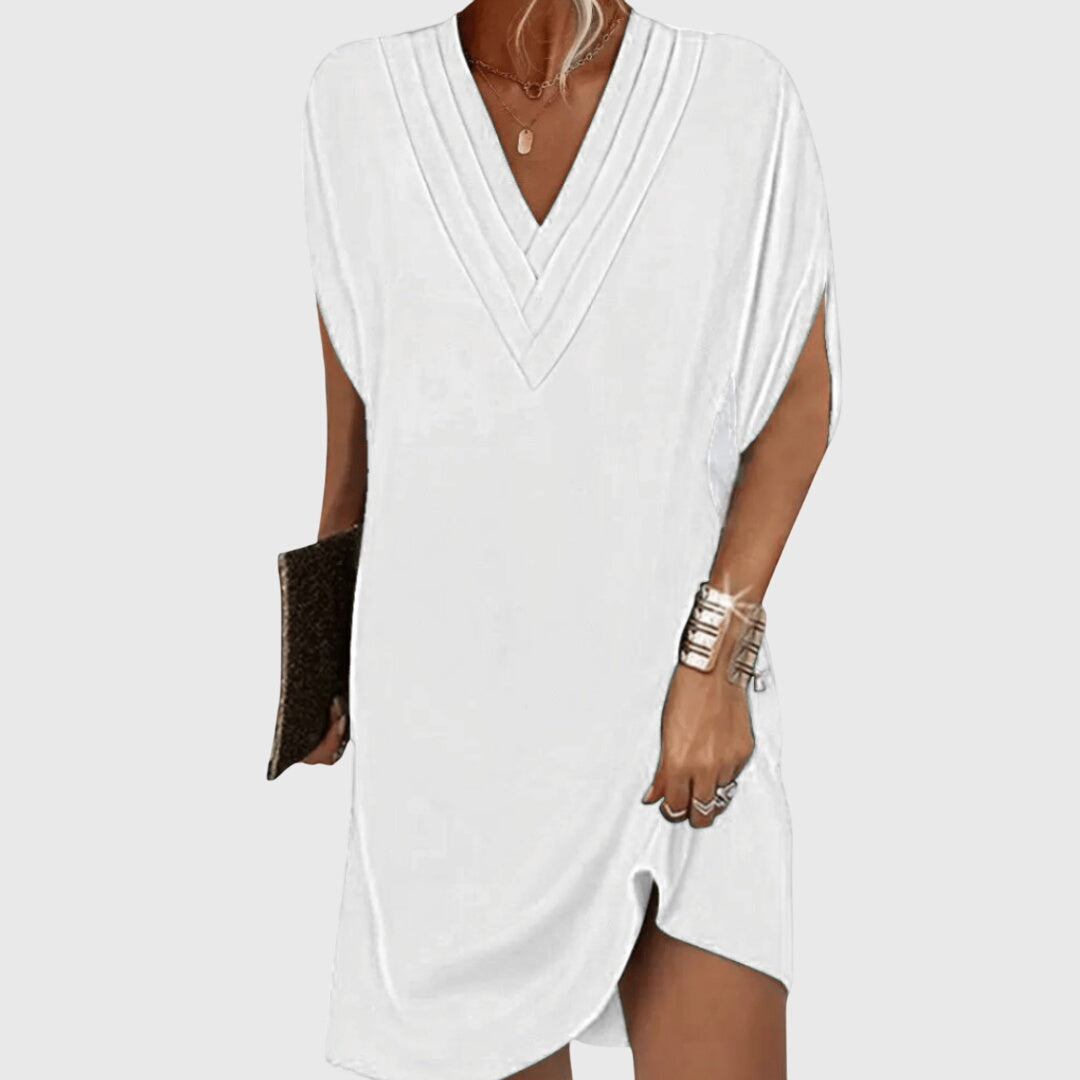 Women's Elegant, Figure-Flattering Tummy-Hiding Dress