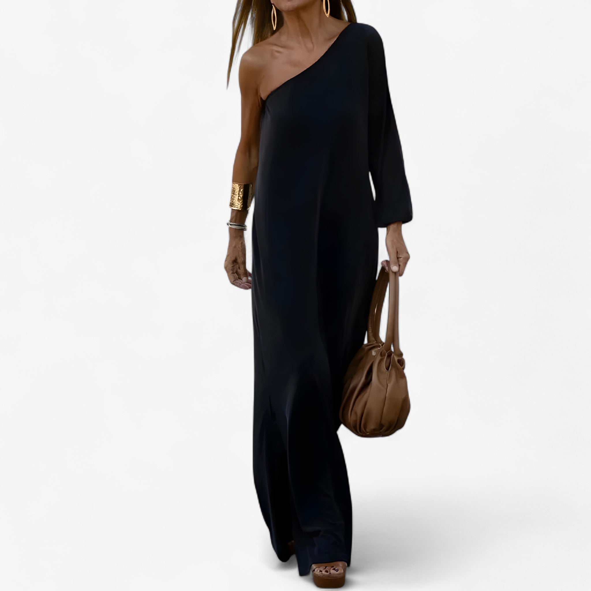 Women's Elegant One-Shoulder Dress – Stylish and Party-Ready