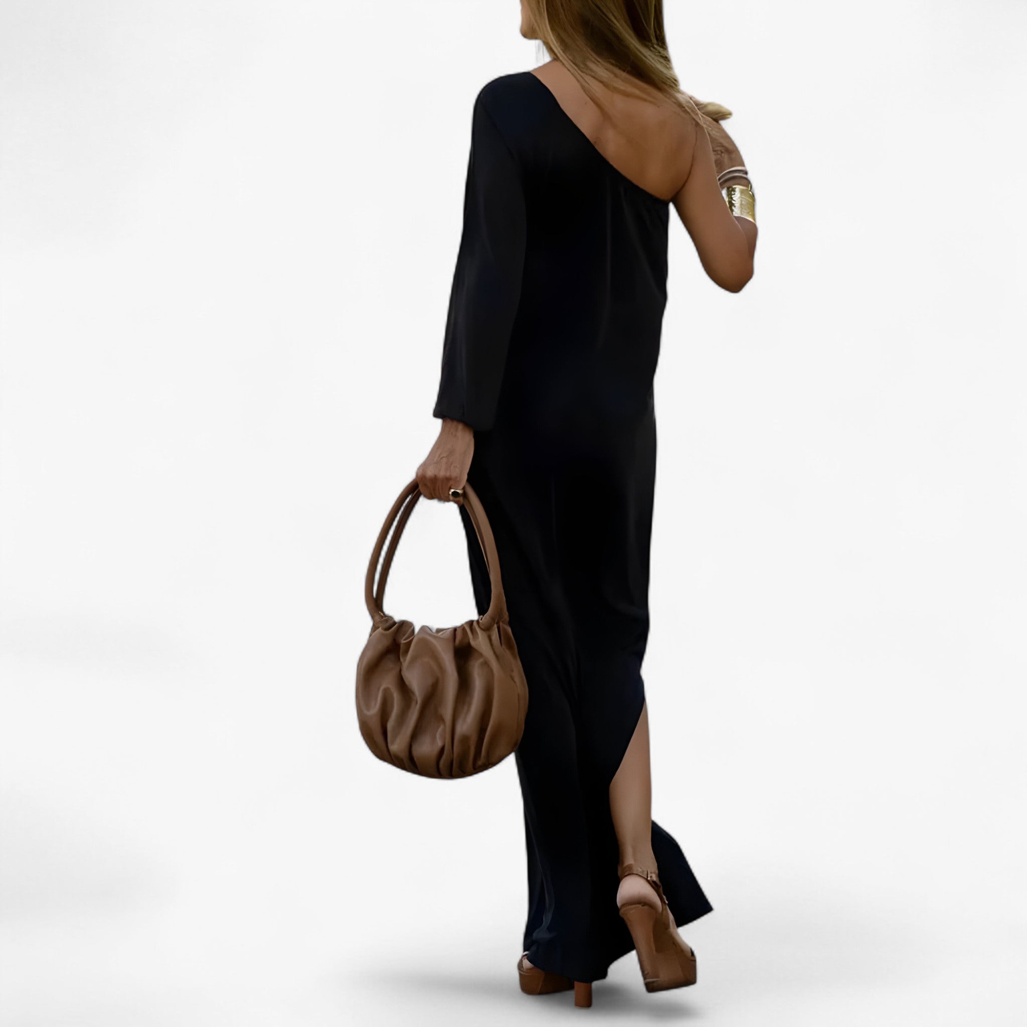 Women's Elegant One-Shoulder Dress – Stylish and Party-Ready