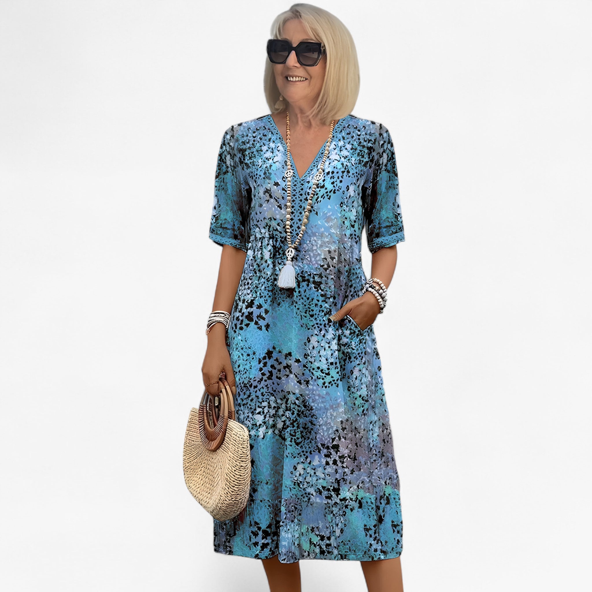 Elegant Floral Print Dress