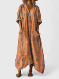 Elodie Embroidered Relaxed-Fit Midi Dress