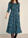 Women's Amelia Floral Dress - Elegant Bloom Print