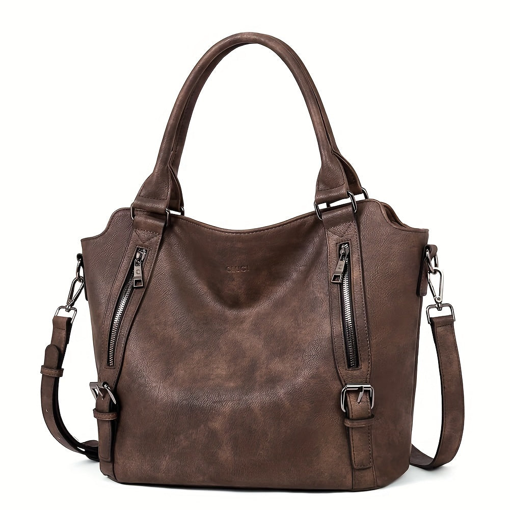 Andrea: Timeless Classic Shoulder Bag Leather Red | Cow Clothing