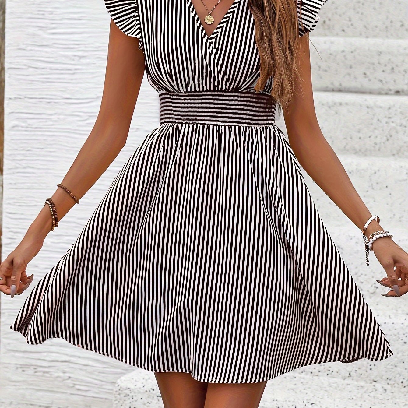 Women's Flowy Striped Summer Dress for Sunny Days