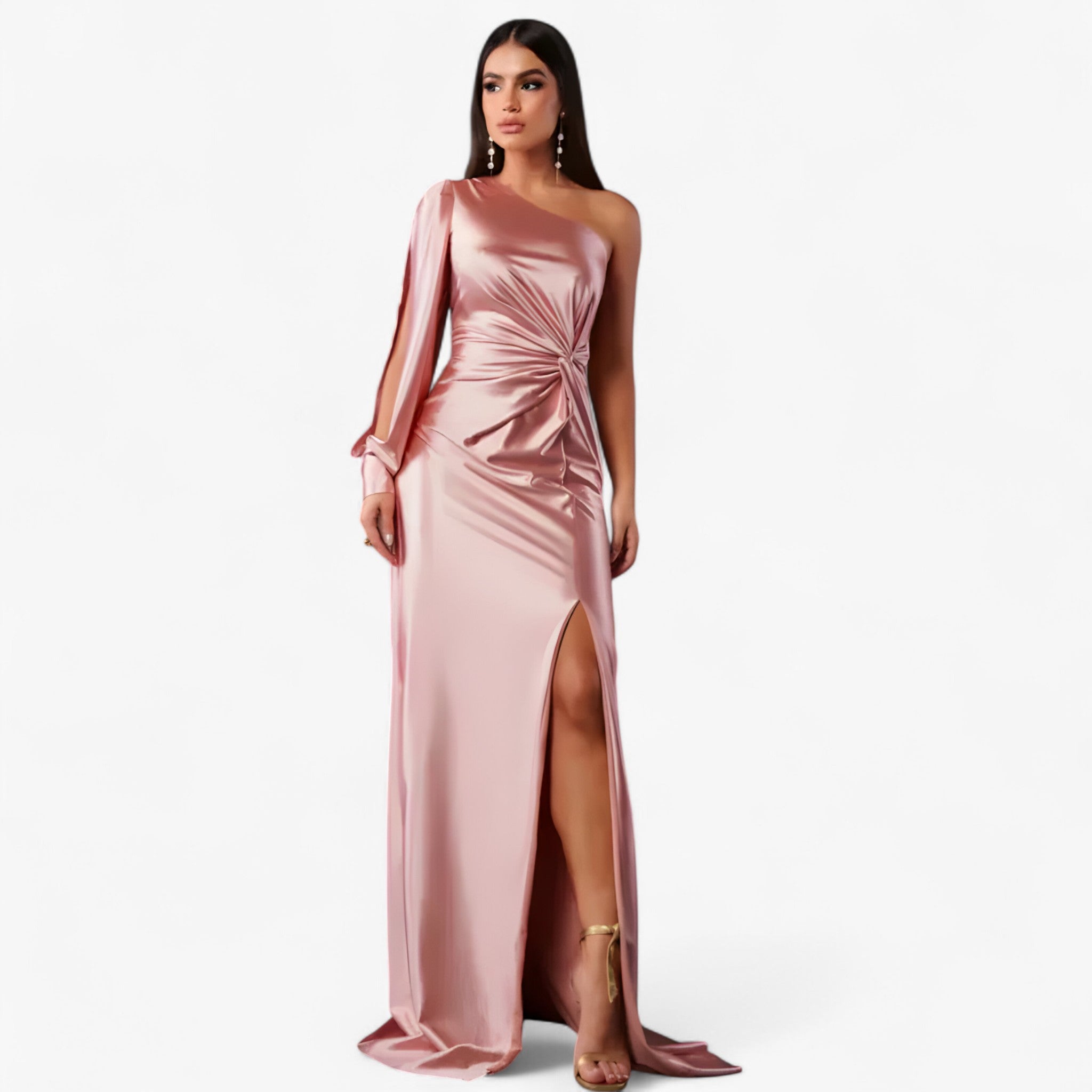 Elegant Satin Dress for Women – Glossy and Timeless Style