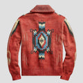 Timeless men Gebreide Adrian Vintage Jacquard Lapel Knit Cardigan Timeless Style, Cozy Comfort Vintage