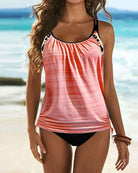 Augustus - Einfarbiger Tankini mit Leopardenmuster