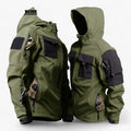 Men's Tactical Hooded Softshell Jacket - Thick, Waterproof, and