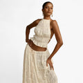 Women's Pleated Backless Set