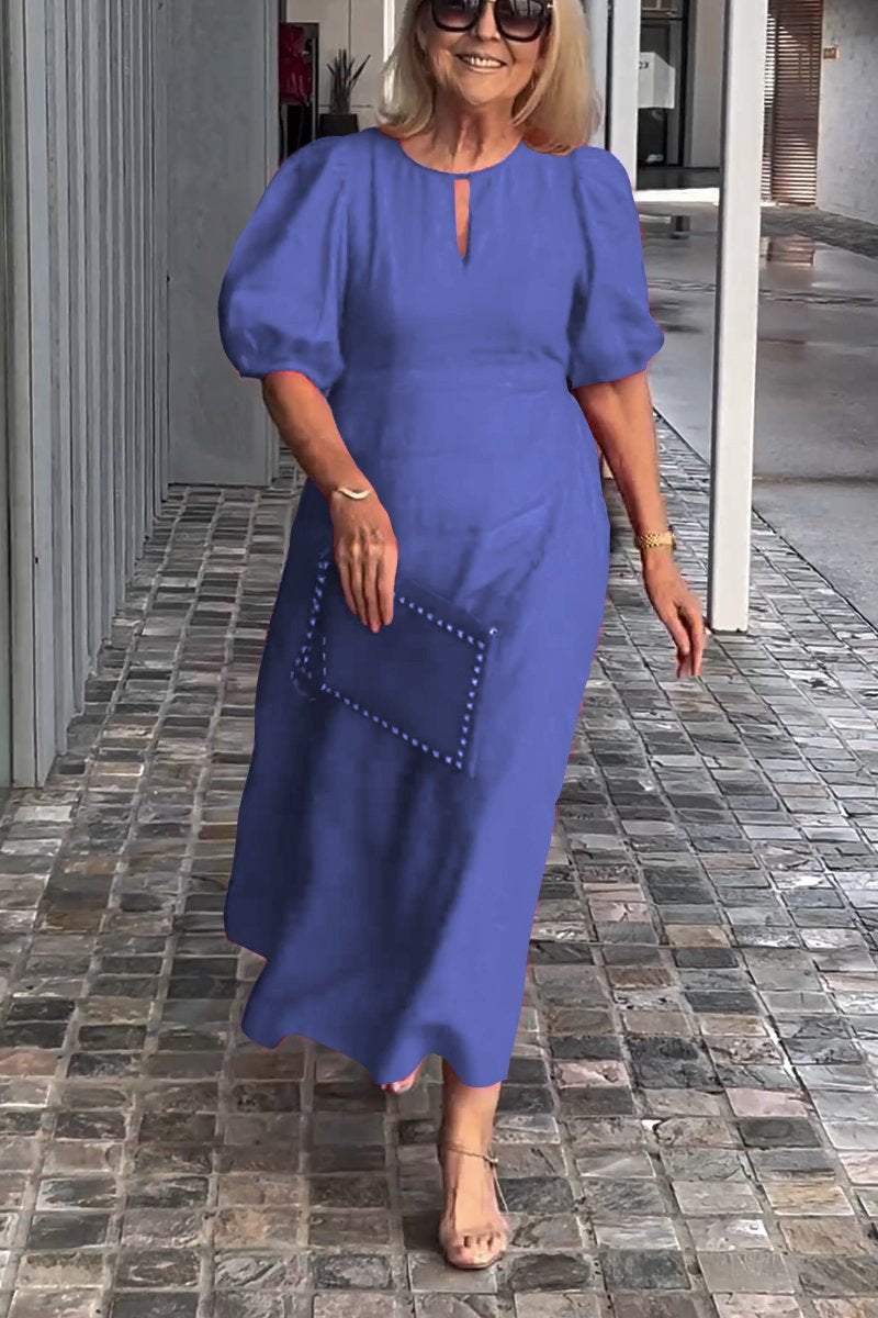 Amelie™ Timeless Puff-Sleeve Dress - Effortless Elegance for Any Occasion