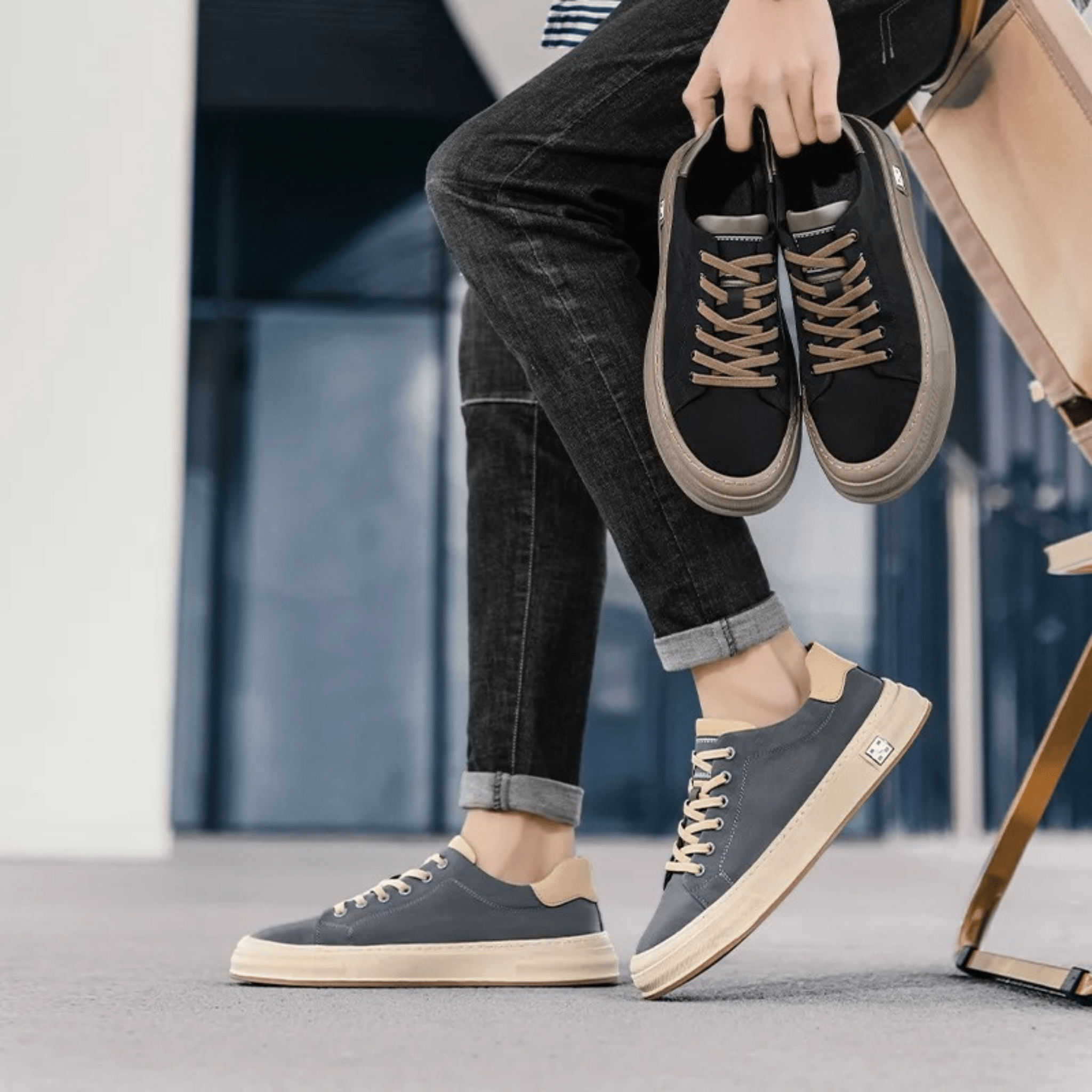 Premium Canvas Sneaker: Sleek Comfort for Everyday Style